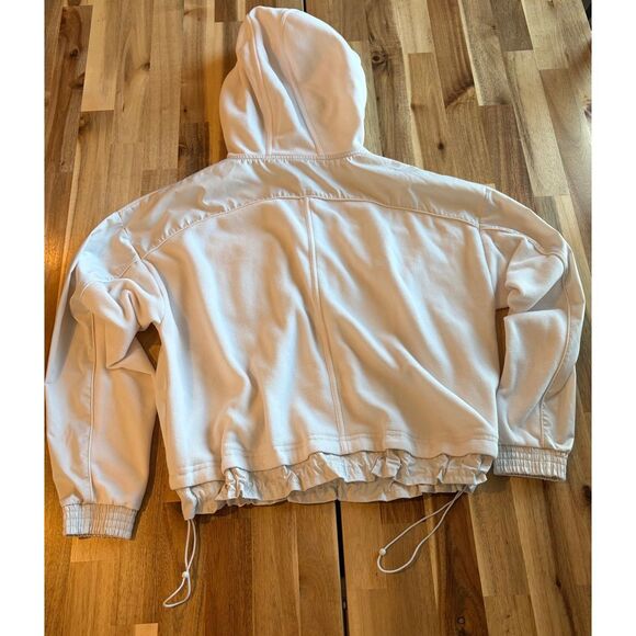 Athleta Zion Microfleece 1/2 Zip Top, Pearl White - Picture 3 of 5